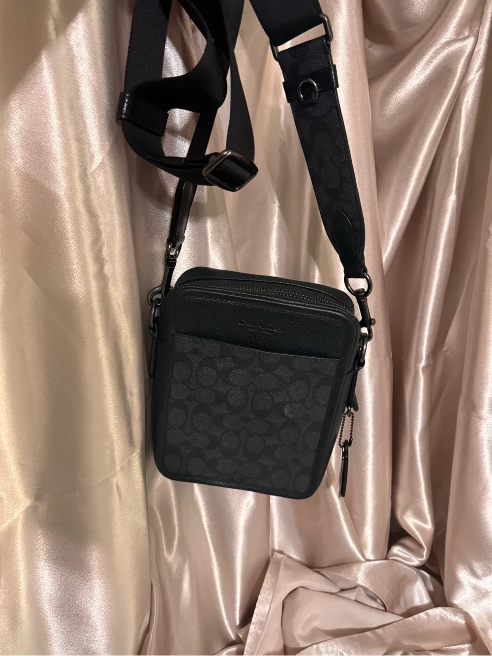 Coach Sullivan Black Signature Canvas Crossbody Bag